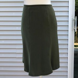 Kasper olive green skirt